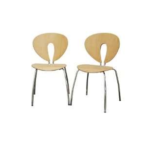  Mali Molded Plywood Modern Dining Chair Qty 2