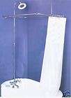 Clawfoot Tub Shower Elephant Spout Curtain Rod &Curtain