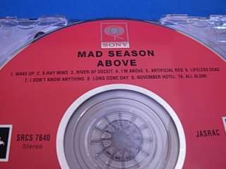 CD Mad Season Above OOP w/obi Alice in Chains Pearl Jam  