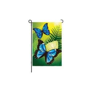 Blue Morpho Butterflies   12 X 18 Garden Flag Everything 