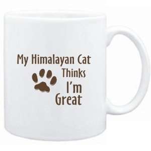    Mug White  MY Himalayan THINKS IM GREAT  Cats