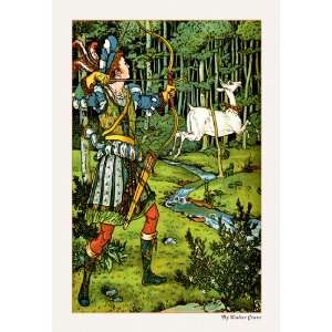  Hind in the Wood   The Archer 16X24 Giclee Paper