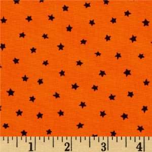  Moda Happy Howlo ween Stars Orange/Black Fabric By The 
