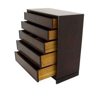 Mid Century Modern Mahogany High Chest Dresser  