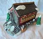 lighted ceramic christmas snow village covered bridge one day shipping 