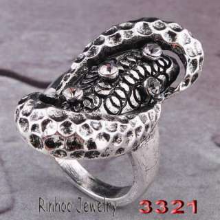 Y30954 corn rings #7 tibetan silver plated 2pcs free  