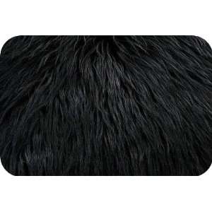  Faux Fur Mongolian Black 58 to 60 Inch Fabric By the Yard 