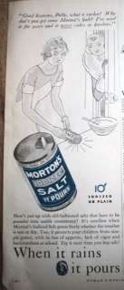 1931 Mortons Iodized Salt Cartoon with Polly Ad  