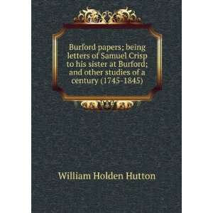  Burford papers; being letters of Samuel Crisp to his 