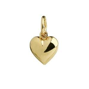  Gold Vermeil 10mm Puffed Heart Charm