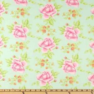  44 Wide Tea Cakes Fresh Blooms Wintergreen Fabric By The 