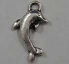 dolphin charm silver plated antiqued pewter pendant nec expedited 