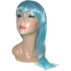  Synthetic Long Wig In Turquoise Beauty