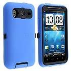 Double Layer Hybrid Case Cover Black/Blue For HTC Inspire 4G Desire HD
