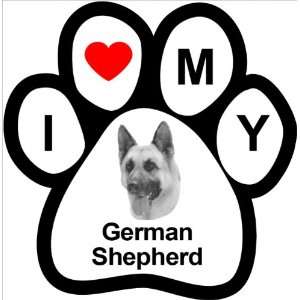  I Love My Breed Paw Magnet  German Shepard