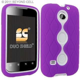 Huawei Ascend II 2 M865 Purple/White Dual Layer Hybrid Hard Case 