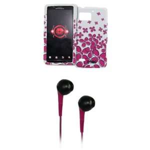 EMPIRE White with Hot Pink Daisy Design Hard Cover Case + Hot Pink 3 