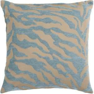  18 Teal and Beige Hot Animal Print Decorative Throw 