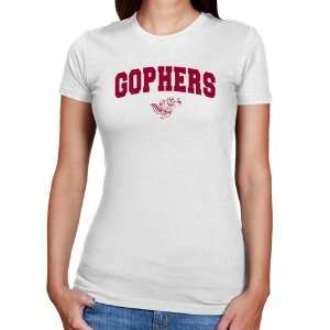  NCAA Minnesota Golden Gophers Ladies White Logo Arch Slim 