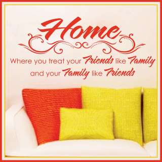   FRIENDS * FAMILY *** Vinyl Wall Decor Mural Quote Decal Saying  