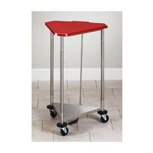 Red 18 Stainless Steel Triangular Hamper with Lid  
