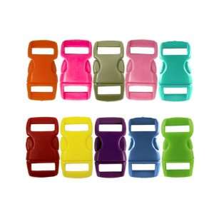  100 Buckles 3/8 (10mm)   Mix of 10 Different Colors (10 