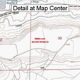  USGS Topographic Quadrangle Map   Millbrook, Wyoming 