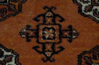 Vintage Karastan Bokhara Rug 5 9 x 9 Burnt Orange 100% Wool Pattern 