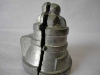 ANTIQUE MARRIAGE WEDDING BELL PEWTER ICE CREAM MOLD  B  