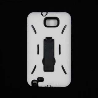 Samsung Galaxy Note I9220 N7000 Impact Case Stand Blk/white Heavy Duty 