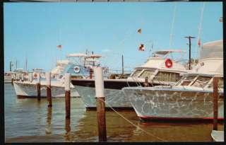 OCEAN CITY MD Deep Sea Fishing Craft Boats Vtg PC Maryland Postcard 