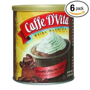 Caffe DVita Double Mocha Latte Blended Iced Coffee Mix, 19 Ounce 