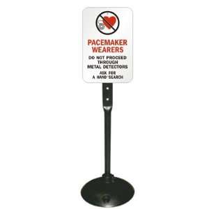   Metal Detectors Ask For A Hand Search (with graphic) Sign and Post Kit