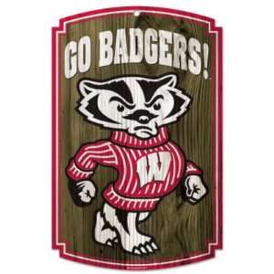 Wisconsin Badgers 11x17 Wood Sign