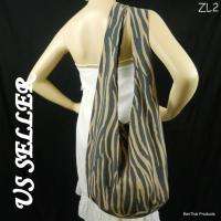 Zebra Hippie Hobo Sling Crossbody Bag Purse Messenger Shoulder Top Zip 