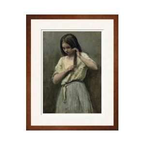 Young Girl At Her Toilet Framed Giclee Print
