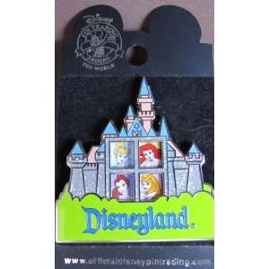 Disney Collectible Pin Princesses in Castle Window Frames 