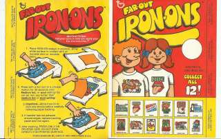 1970s Topps Far Out Iron Ons (2) Packages  