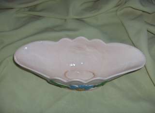   centerpiece/console bowl (13”) with blue magnolias on both sides