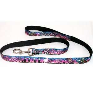  Purple Tattoo Love and Hearts Matching Leash for Seat Belt 
