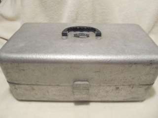 Vintage UMCO 204 Tackle Box full of lures, reels and tackle  