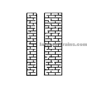   HO Scale Plastic Square Brick Chimney (2 per pack) Toys & Games