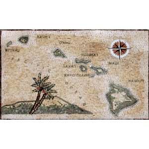  Hawaiian Islands Handmade Mosaic Marble