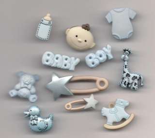 Little Baby Boy Blue Theme Buttons/Embelishments Crafts  