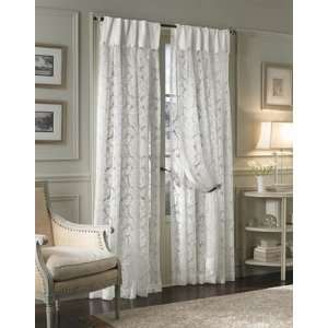 Traditional Damask Lace Inverted Pleat Curtain Panel 