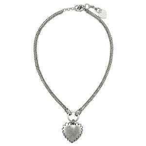 Jessica Simpson Silver−Tone Heart Necklace