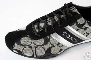 COACH Jayme Signature Black / White / Black Sneakers Shoes A1585 New 