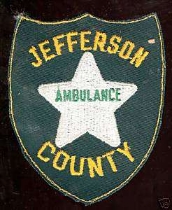 old Jefferson County Ambulance Patch  