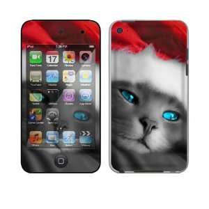 Apple iPod Touch 4th Gen Skin Decal Sticker   Christmas Kitty Cat