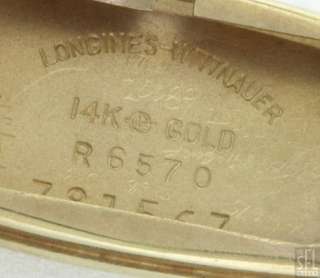 LONGINES WITTNAUER VINTAGE 14K GOLD .61CT VS1/F DIAMOND FLORENTINE 